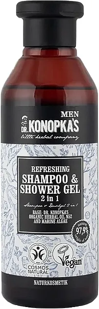 Dr.Konopka's Men Refreshing Shampoo &amp; Shower Gel Osvežavajući šampon i gel za tuširanje 2 u 1 za muškarce