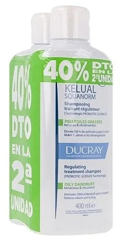 Ducray Kelual Squanorm Anti-Dandruff Oily Shampoo Duo (sh/2x400ml) Set protiv peruti