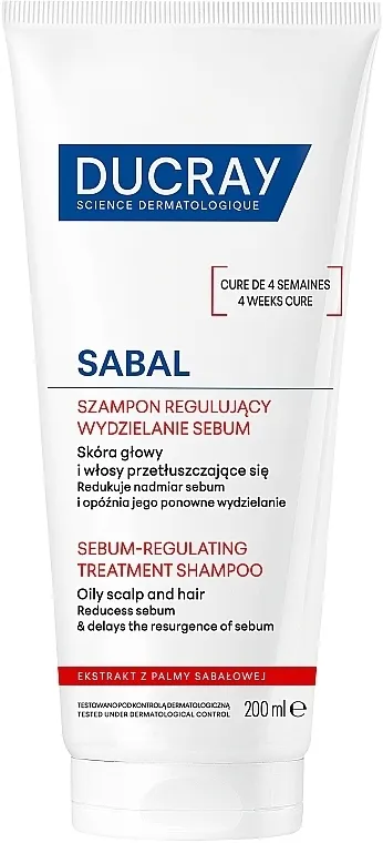 Ducray Sabal Sebum-Regulating Treatment Shampoo Lekoviti šampon za regulaciju lučenja sebuma