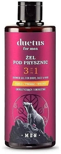 Duetus For Men 3 In 1 Energizing Shower Gel For Body, Face &amp; Hair Gel za tuširanje 3 u 1