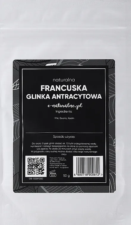 E-naturalne Black Anthracite Clay Crna antracitna glina