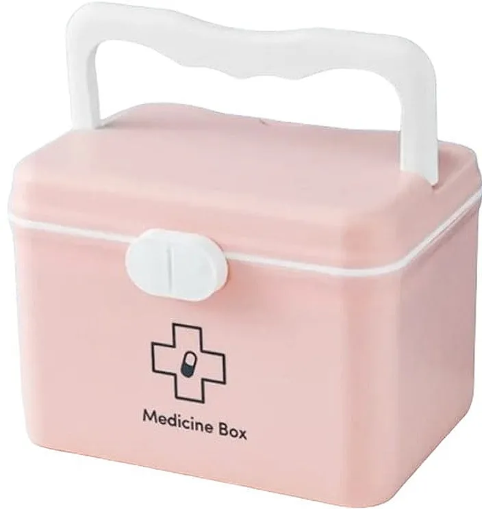 Ecarla Medicine Box Organizer za pilule, roze