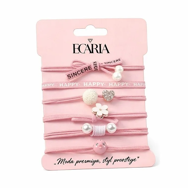Ecarla Set gumica za kosu, GUM180, 6 kom.