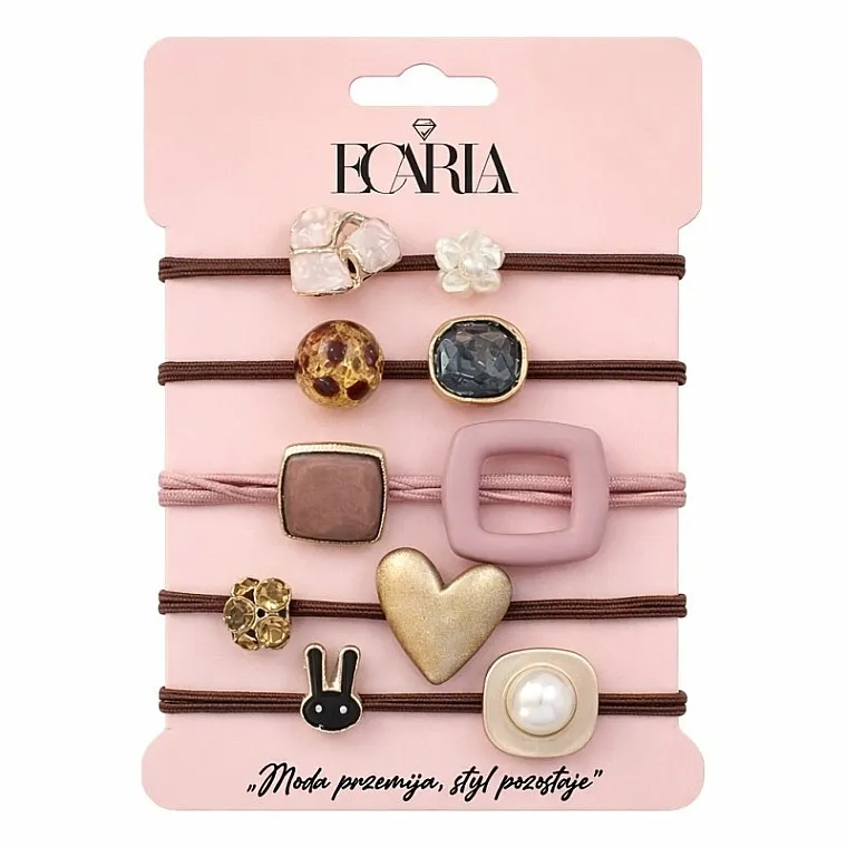 Ecarla Set gumica za kosu, GUM183, 5 kom.