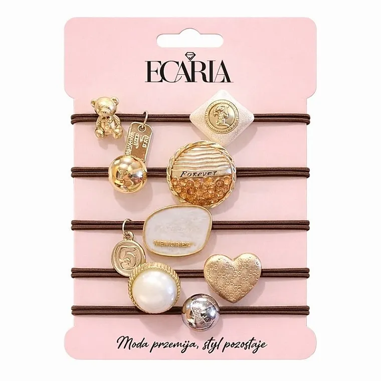 Ecarla Set gumica za kosu, GUM184, 5 kom.