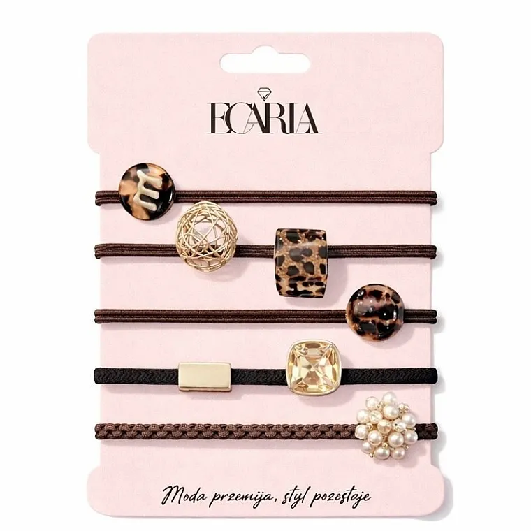 Ecarla Set gumica za kosu, GUM186, 5 kom.