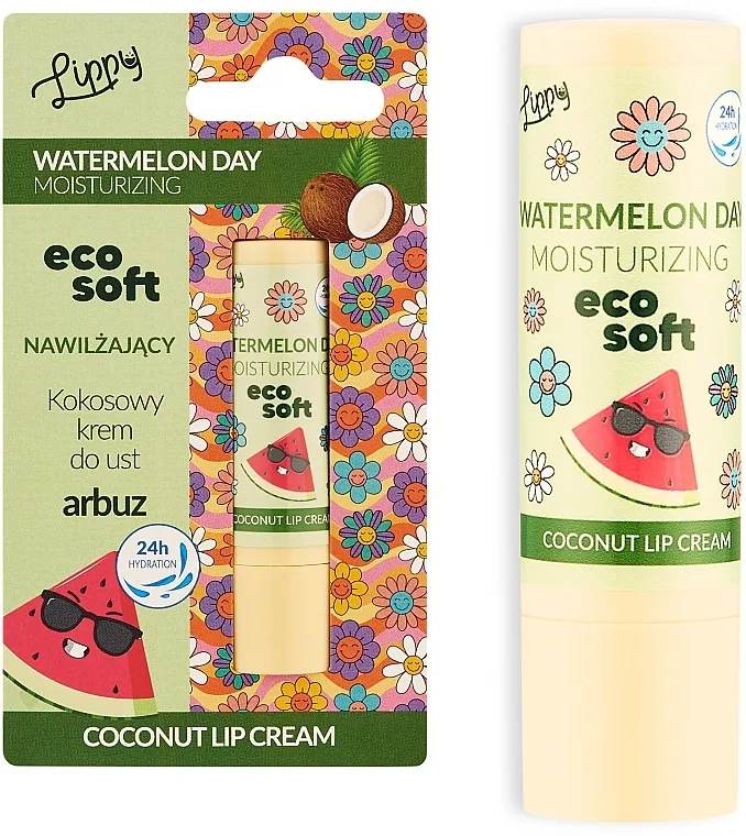 Eco Soft Lippy Watermelon Day Moisturizing Lip Balm Balzam za usne L lubenica