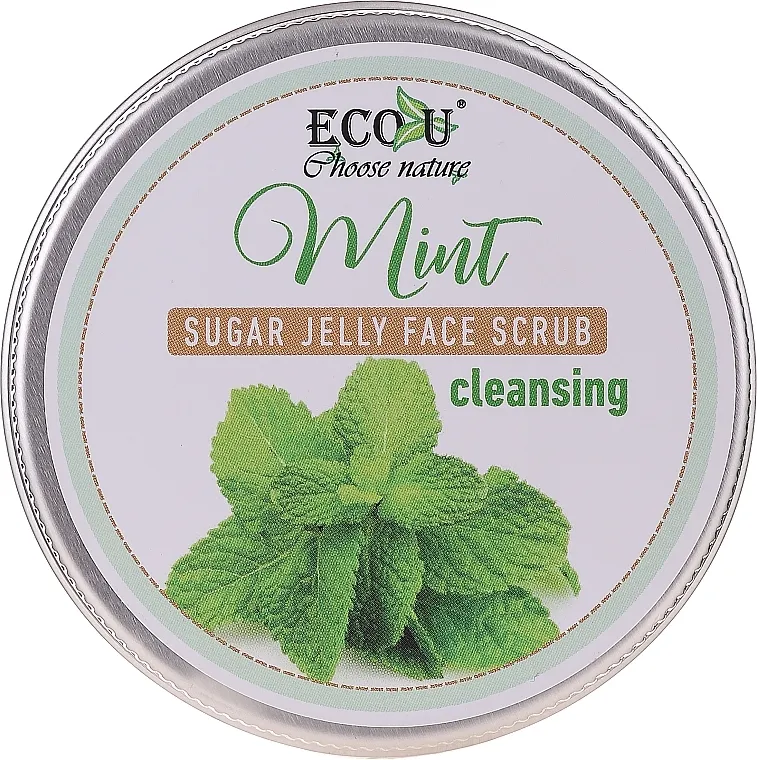Eco U Cleansing Mint Sugar Jelly Face Scrub Pročišćavajući piling za lice s mentom i šećernim želeom