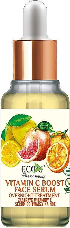 Eco U Natural Vitamin C Boost Face Serum Overnight Treatment Serum za lice