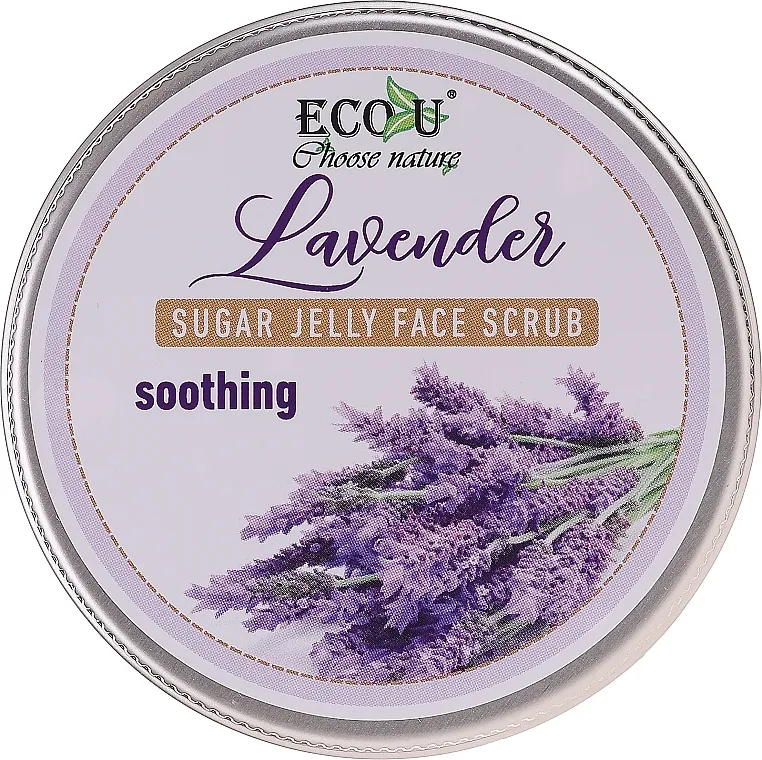 Eco U Soothing Lavender Sugar Jelly Face Scrub Umirujući scrub za lice sa šećernom želeom i lavandom