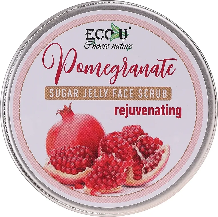 Eco U Sugar Jelly Face Scrub Šećerni piling za lice "Pomlađujući nar"