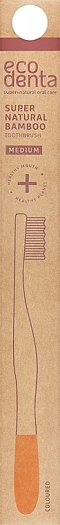 Ecodenta Bamboo Toothbrush Medium Četkica za zube od bambusa, srednje tvrdoće, narančasta