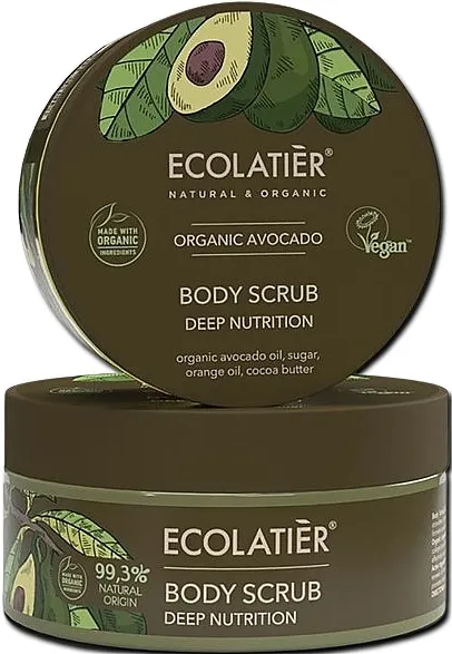 Ecolatier Organic Avocado Hranljivi piling za telo sa uljem avokada i uljem kakaa