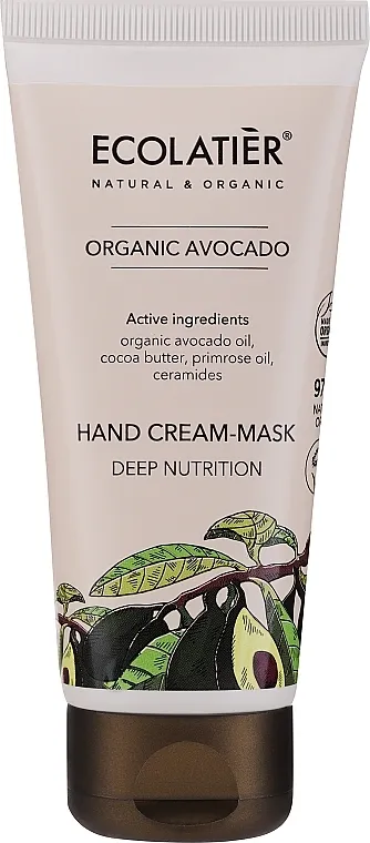Ecolatier Organic Avocado Moisturizing Hand Cream-Mask Kremasta maska za ruke "Obnova i ishrana"