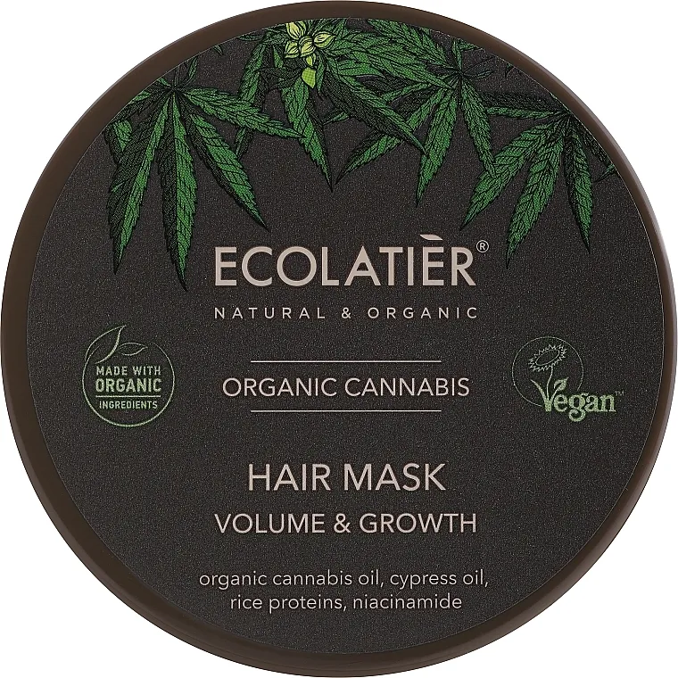 Ecolatier Organic Cannabis Hair Mask Volume &amp; Growth Maska za kosu za volumen i stimulaciju rasta