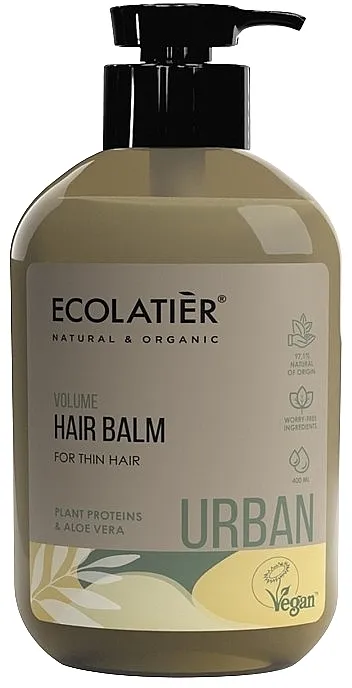 Ecolatier Urban Volume &amp; Strength Shampoo Šampon za volumen i snagu tanke kose "Biljni proteini i aloe vera" sa dozatorom