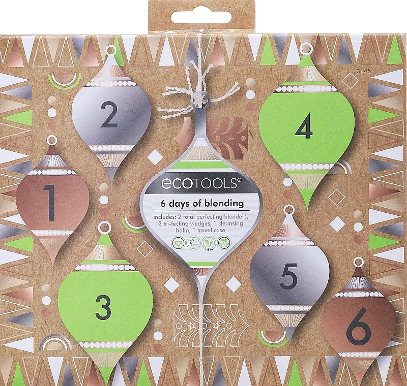 EcoTools Blending Essentials Set 6 Pieces (blender/4pcs + cleans/balm/28.3g + cover/1pcs) Set, 6 proizvoda