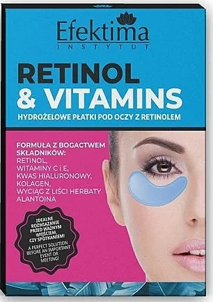 Efektima Instytut Retinol &amp; Vitamins Hydrogel Eye Pads With Retinol Hidrogel flasteri za podočnjake