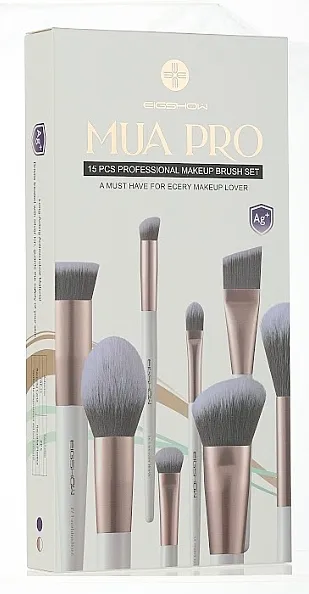 Eigshow Beauty Mua Pro 15 PCS Professional Makeup Brush Set Set četkica za šminkanje, 15 kom.