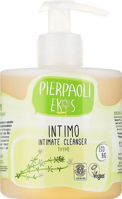 Ekos Personal Care Thyme Intimate Cleanser (s dozatorom) Antibakterijski intimni sapun s organskim ekstraktom majčine dušice