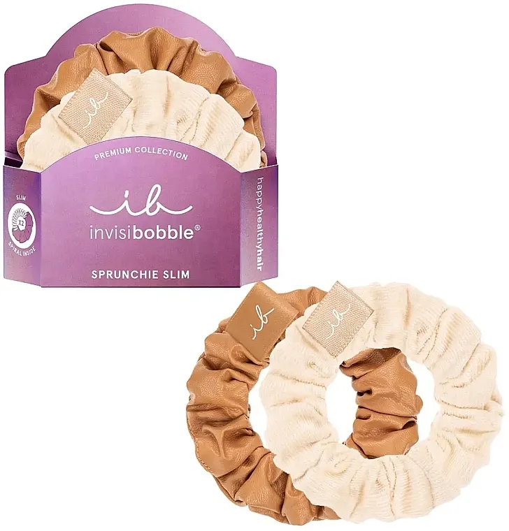 Elastična gumica za kosu Invisibobble Sprunchie Slim Premium Creme De Caramel