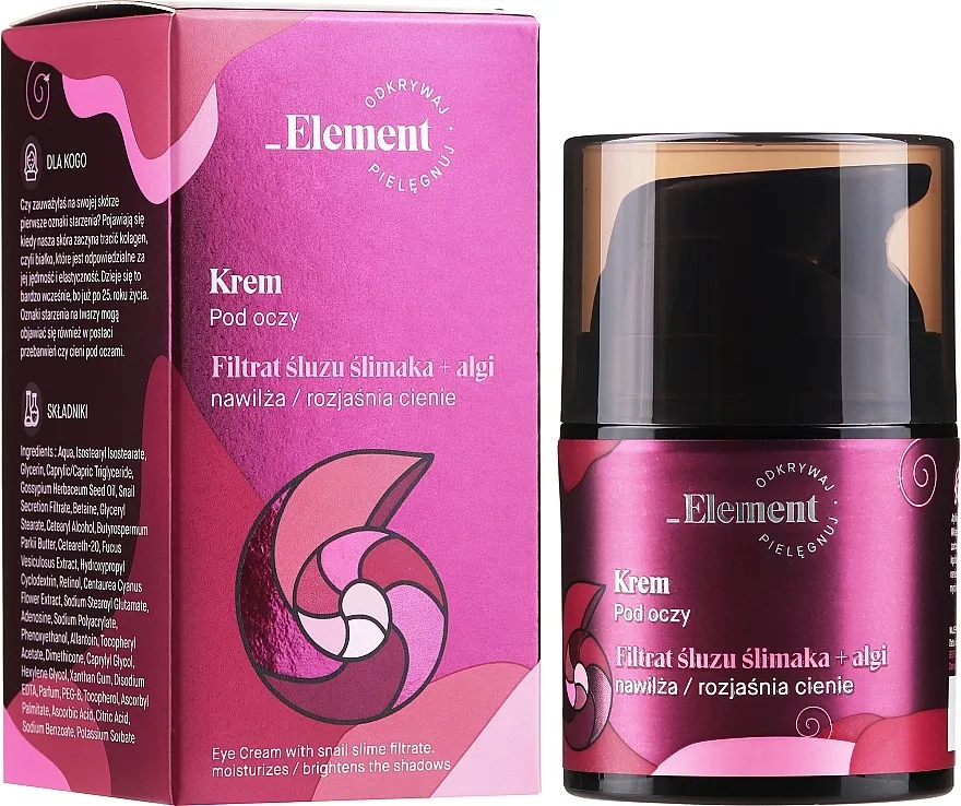 _Element Snail Slime Filtrate Eye Cream Krema za oči
