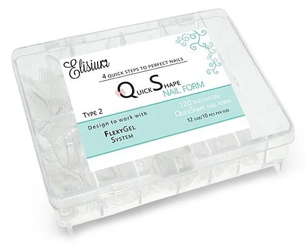 Elisium Quick Shape Nail Form Typ 2 Obrasci za jednokratnu upotrebu za nadogradnju noktiju