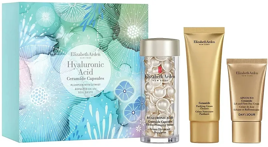 Elizabeth Arden Hyaluronic Acid Ceramide Capsules Set (f/ser/60pcs + f/cl/50ml + f/cr/15ml)