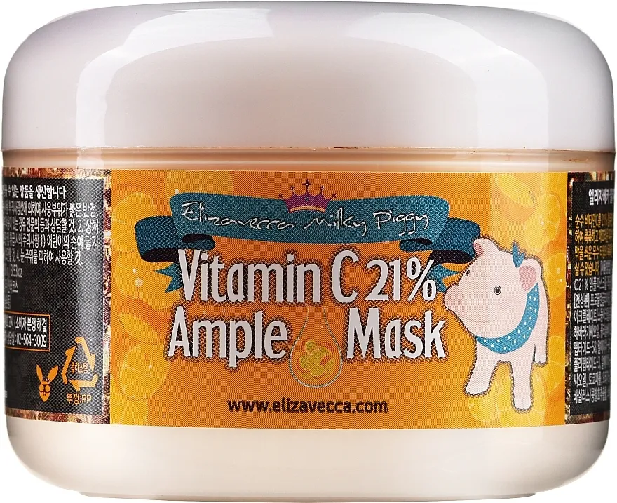 Elizavecca Face Care Milky Piggy Vitamin C 21% Ample Mask Zagrevajuća maska za lice sa vitaminom C