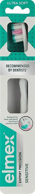 Elmex Expert Precision Sensitive Četkica za zube, ultra meka, bela sa roze