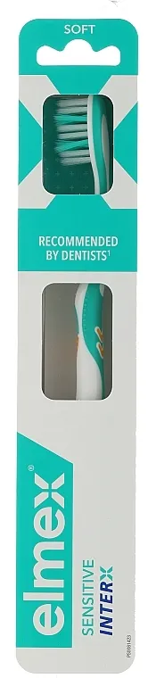 Elmex Sensitive Toothbrush Extra Soft Meka četkica za zube, tirkizno-bela sa žutim elementima