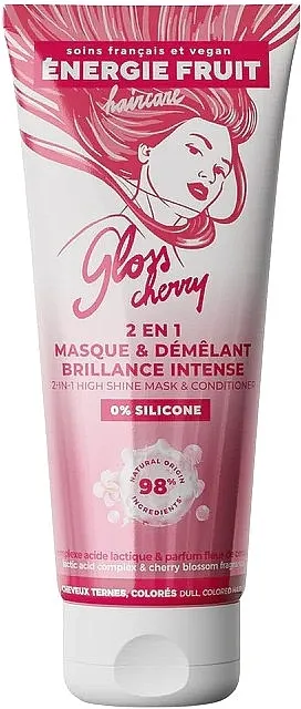 Energie Fruit Gloss Cherry Shine Mask &amp; Detangler Maska-regenerator 2 u 1 za sjaj kose