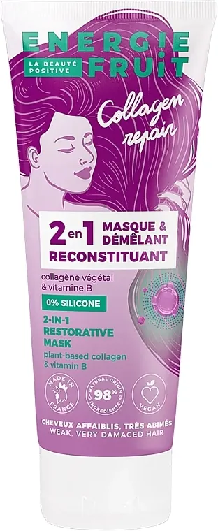 Energie Fruit Plant Based Collagen &amp; Vitamin B 2in1 Restorative Mask Regenerišuća maska 2 u 1 sa kolagenom