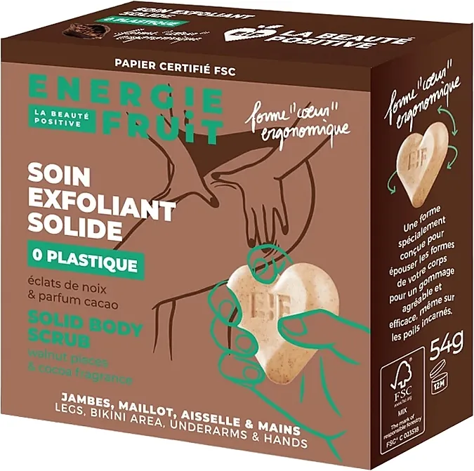 Energie Fruit Solid Body Scrub Čvrsti piling za telo "Orah i kakao"