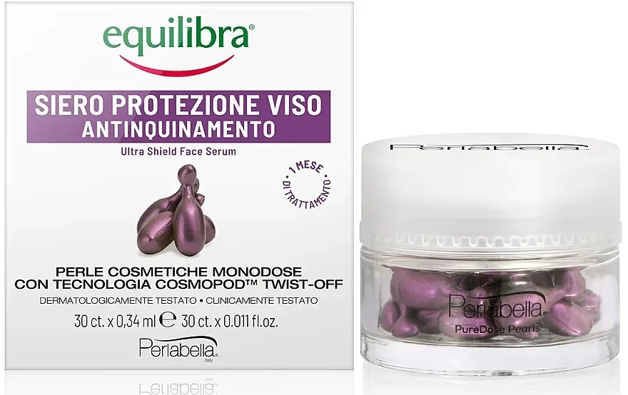 Equilibra Perlabella Ultra Shield Face Serum Zaštitni serum za lice, kapsule
