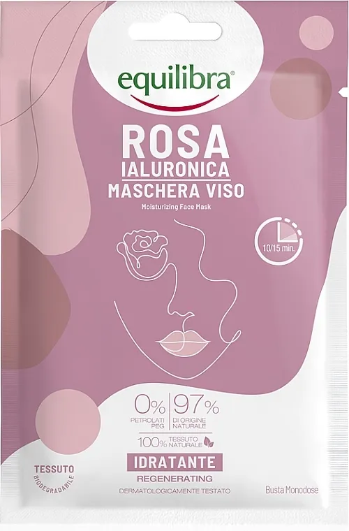 Equilibra Rose Moisturizing Face Mask Regenerating Maska za lice