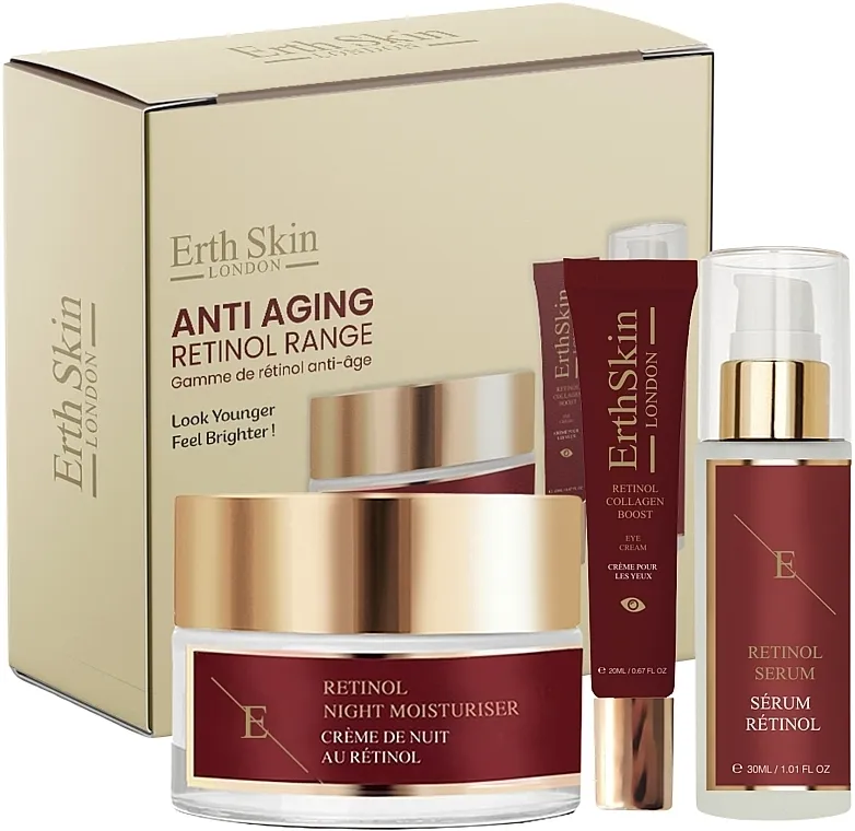 ErthSkin London Anti Aging Retinol Range (serum/30ml + f/cr/50ml + eye/cr/20ml) Set