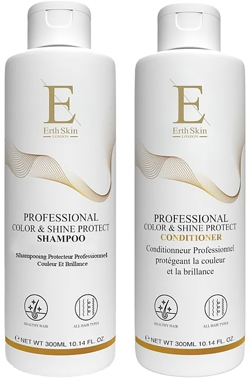 ErthSkin London Professional Color &amp; Shine Protect (shm/300ml + h/cond/300ml) Set