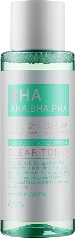 Esfolio 3HA Clear Toner Toner za lice s tri vrste kiselina