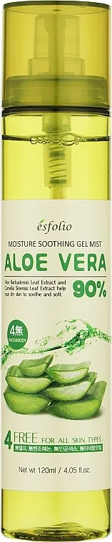 Esfolio Moisture Soothing Gel Mist Aloe Vera 90% Purity Umirujući gel-sprej sa alojom