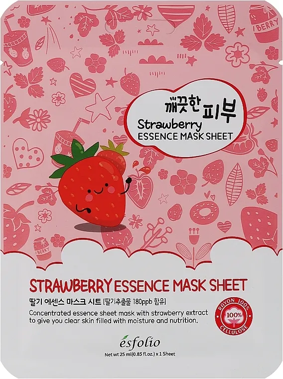 Esfolio Pure Skin Strawberry Essence Mask Sheet Maska od listića sa ekstraktom jagode