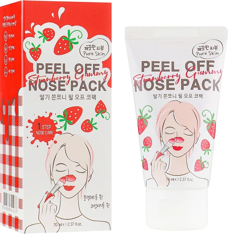 Esfolio Strawberry Gummy Peel Off Nose Pack Čista maska-filma za nos sa ekstraktom jagode