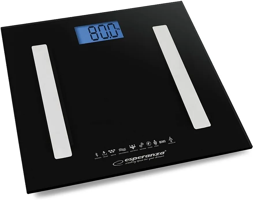 Esperanza 8 In 1 Bluetooth Bathroom Scale B.Fit EBS016K Podna vaga, dijagnostička, crna