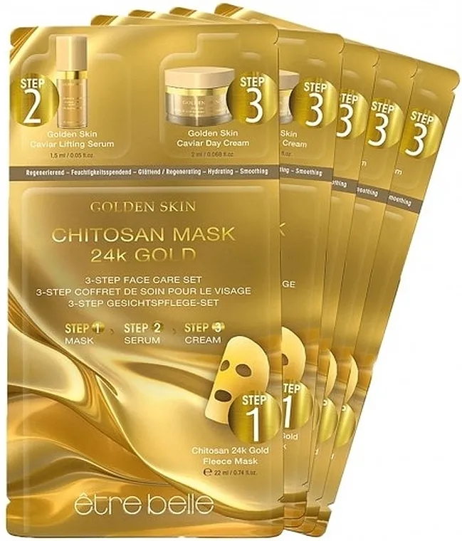 Etre Belle 3 Steep Chitosan 24K (Mask + Cream + Serum) Set