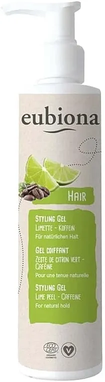 Eubiona Styling Gel Lime Peel &amp; Caffeine Gel za stilizovanje kose "Kora limuna i kofein"