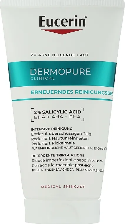 Eucerin DermoPure Clinical Detergente Tripla Azione Gel za čišćenje masne kože