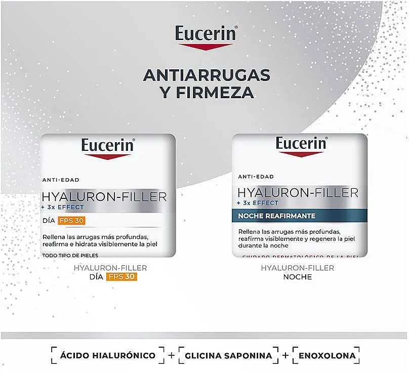 Eucerin Hyaluron-Filler 3x Effect SPF30 (d/cr/50ml + n/cr/50ml) Set za lice