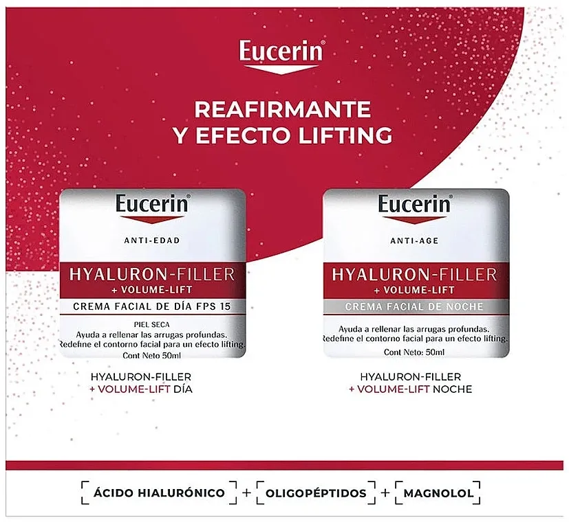 Eucerin Hyaluron Filler Volume Lift (day/cr/50ml + night/cr/50ml) Set za lice