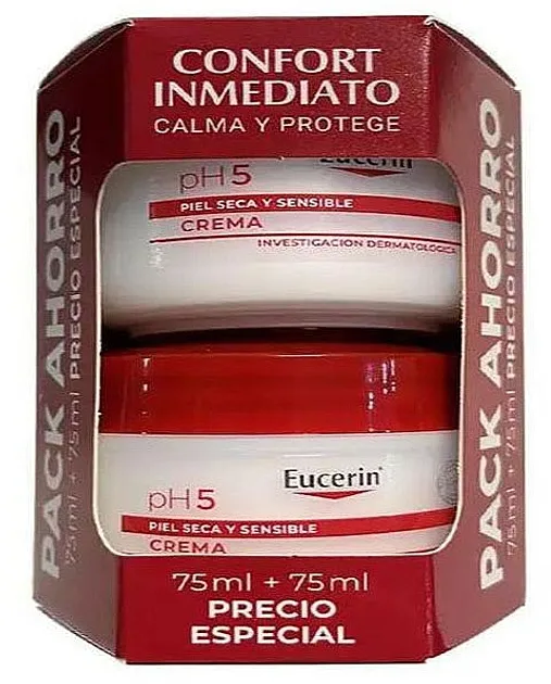 Eucerin pH5 Crema Hidratante Pack (b/cr/2x75ml) Set