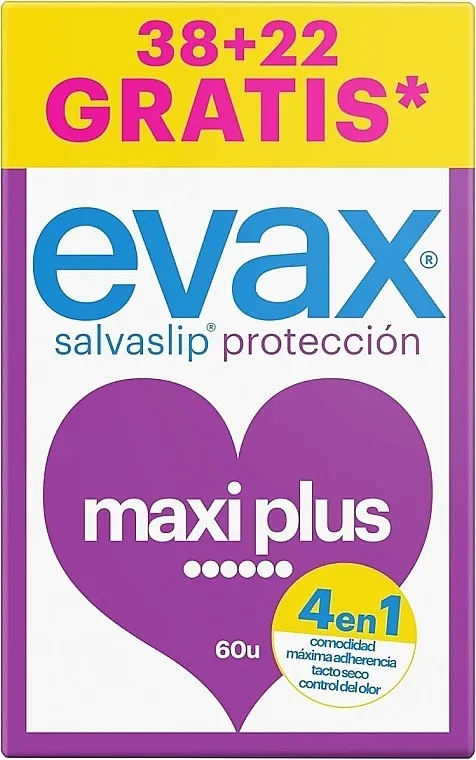 Evax Salvaslip Maxi Plus Dnevni ulošci 'Maxi Plus', 60 kom.